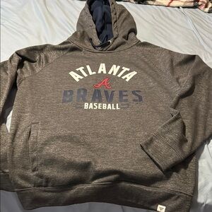 Gray Atlanta Braves Hoodie